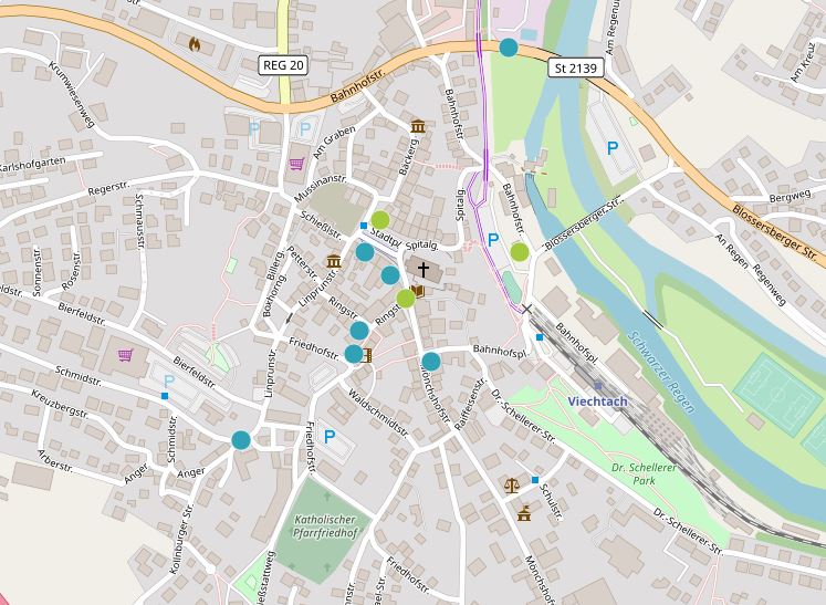 einen Stadtplan